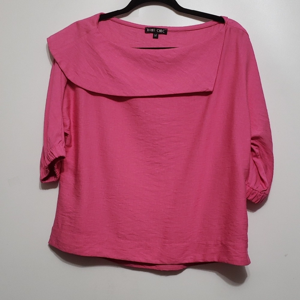 BOHO CHIC Pink Women's M Boho Top‎
